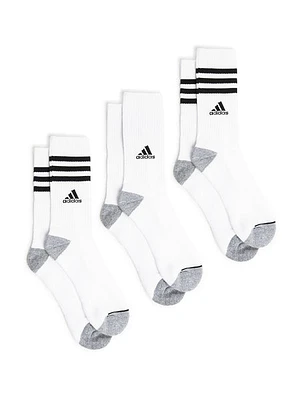 Adidas Cushioned 3 Stripe 3.0 Crew 3 Pack Socks