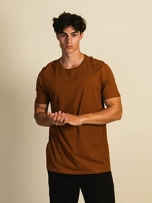 Victor Crewneck Tee - Cognac