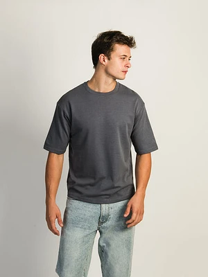 Boxy Fit Tee- Dusty Blue