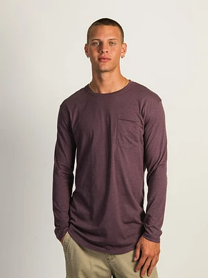 Long Sleeve Longline Tee - Plum