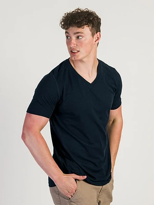 Victor V-neck Tee - Navy