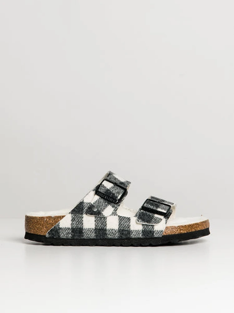 Womens Birkenstock Arizona Shearling Narrow Sandals - Clearance