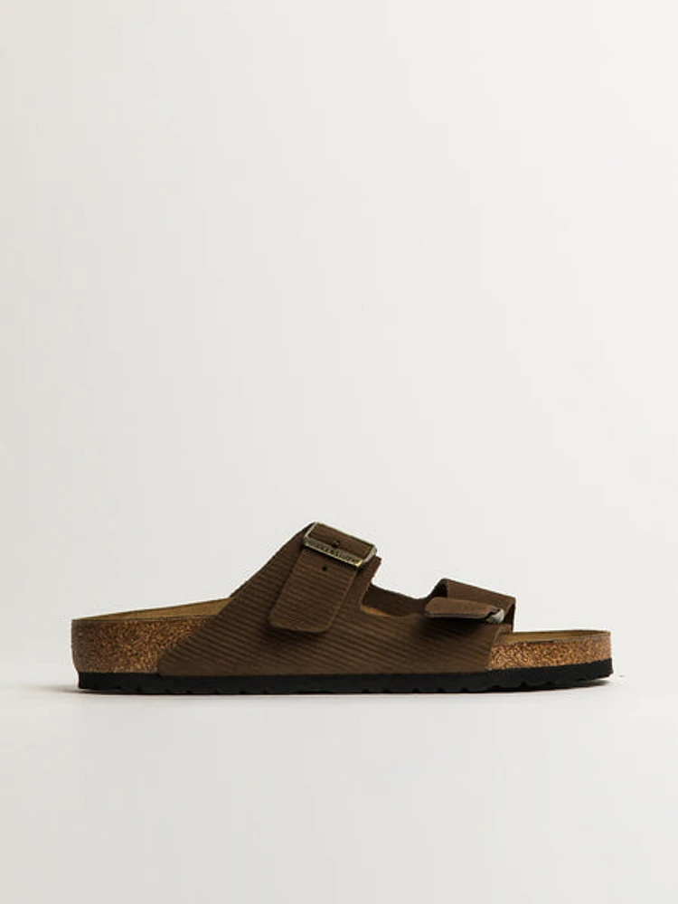 Mens Birkenstock Arizona Cord Suede - Dark Tea