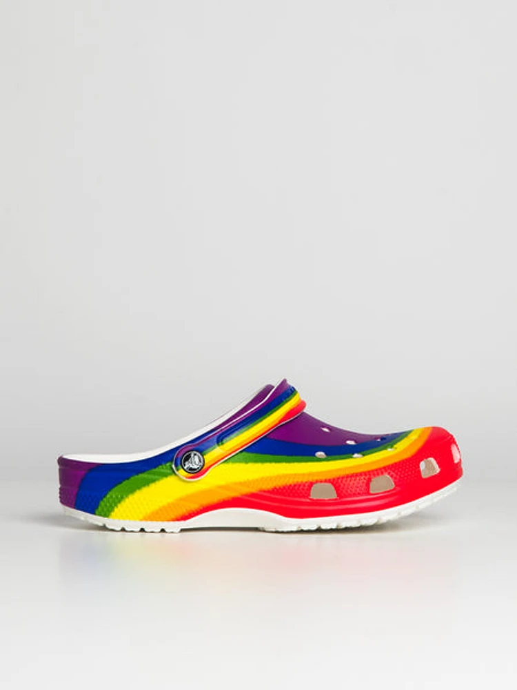 Mens Crocs Classic Rainbow Dye Clog - Clearance