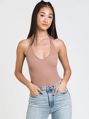 Dynamic Halter V Plunge Bodysuit - Clearance