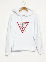Guess Classic Triangle Logo Long Sleeve Hoodie - Clearance