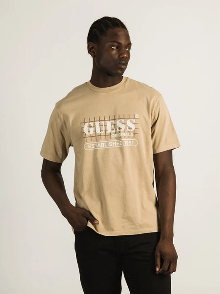 Guess Go Washed Grid Logo T-shirt