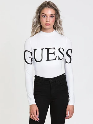 Guess Gluess Logo Long Sleeve Bodysuit - Clearance