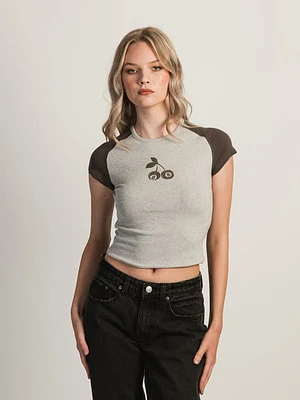 Harlow Missy Melange Tee - Cherry