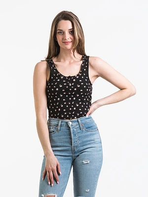 Harlow Snap Henley Ditsy Tank - Clearance