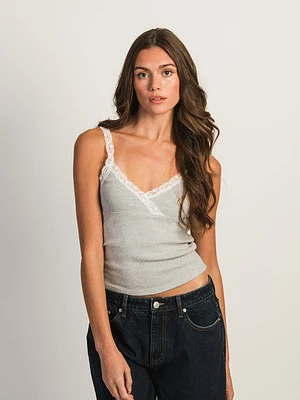 Harlow Leni Melange Tank - Heather Grey