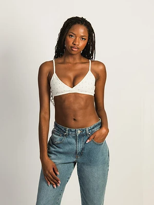 Harlow Classic Ditsy Triangle Bralette - Off White