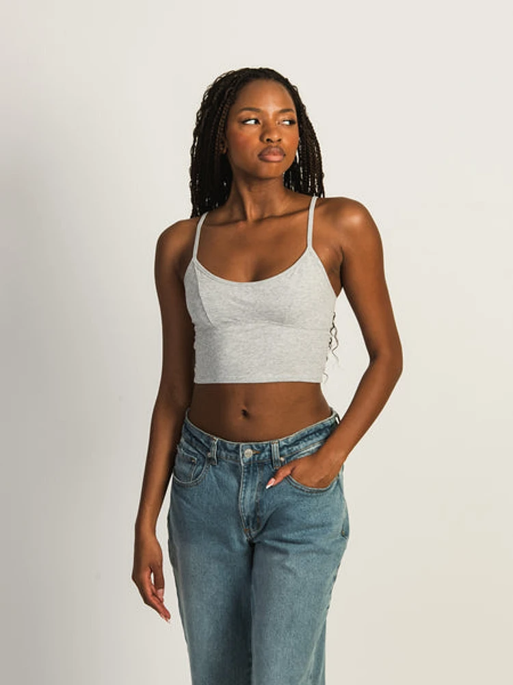 Harlow Melange Tankette - Heather Grey