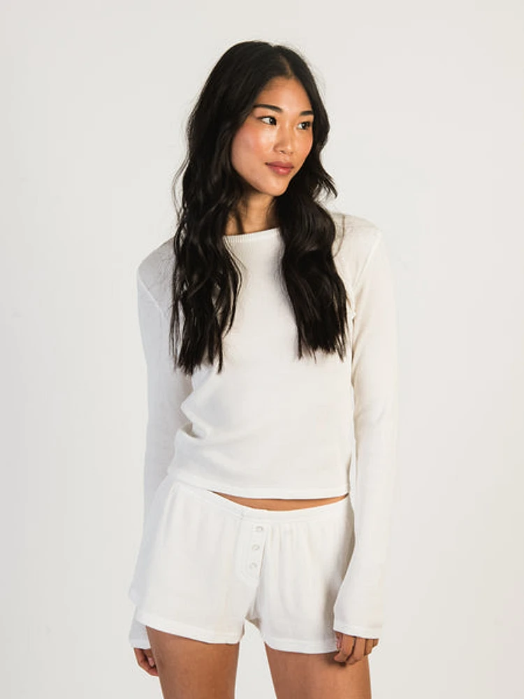 Harlow River Waffle Long Sleeve - Cream