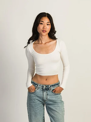 Harlow Seamless Squareneck Long Sleeve - Off White