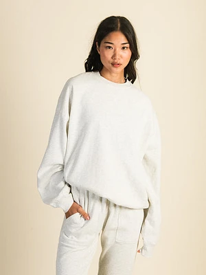 Harlow Michelle Melange Crew Sweatshirt - Cloud