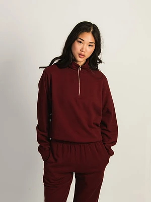 Harlow Quinn Quarter Zip - Burgundy