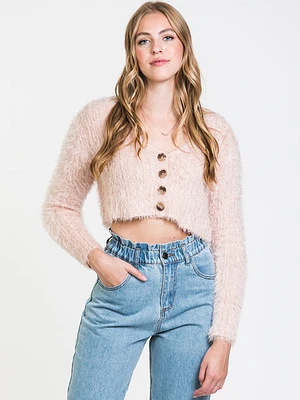 Harlow Fuzzy Cropped Cardi - Clearance