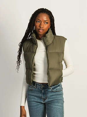 Harlow Peggy Puffer Vest - Army