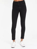 Womens Hi-rise Skinny Denim - Black - Clearance