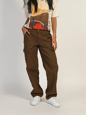 Harlow Low Rise Cargo Pant - Chocolate