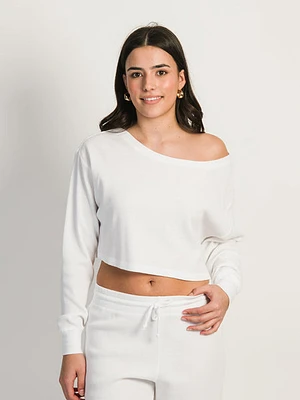 Harlow Off-the-shoulder Long Sleeve Waffle