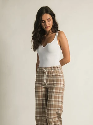 Harlow Nora Wideleg Flannel Pants - Clearance