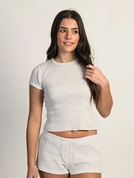 Harlow Allie Melange Waffle Tee