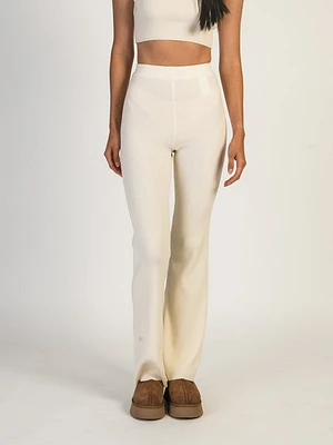 Harlow Holly Ribbed Pant - Cream