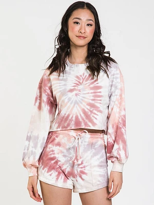 Harlow Giselle Tie Dye Cropped Crew - Clearance