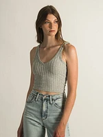 Harlow Ribbed Vneck Tank Top - Clearance