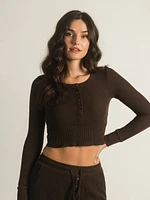 Harlow Waffle Long Sleeve Henley - Clearance