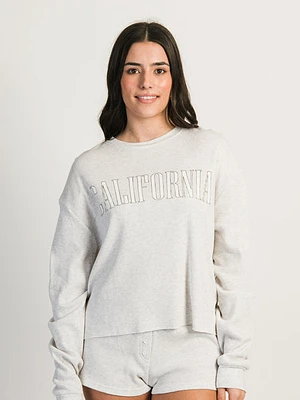 Harlow Winnie Long Sleeve Melange Waffle - California