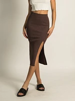 Harlow Audrey Ribbed Slit Skirt - Clearance