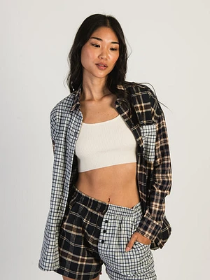 Harlow Patchwork Button Up Shirt - Multi