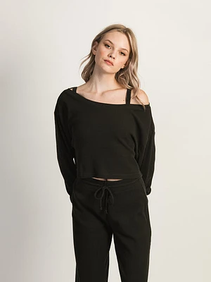 Harlow Off The Shoulder Waffle Long Sleeve