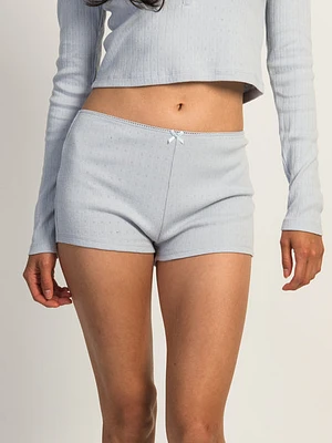 Harlow Pia Pointelle Shorts - Baby Blue