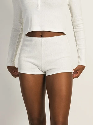 Harlow Pia Pointelle Shorts - Off White