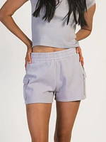 Harlow Heidi Fleece Cargo Short - Lavender