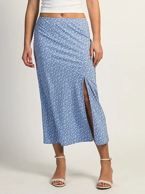 Harlow Midi Slit Skirt - Blue
