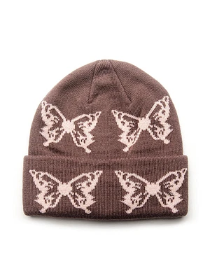 Harlow Jacquard Beanie - Butterfly - Clearance