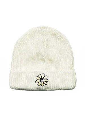 Harlow Ribbed Embroidered Beanie - Clearance