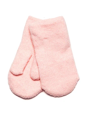 Harlow Classic Knit Mittens - Baby Pink