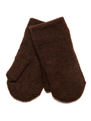 Harlow Classic Knit Mittens - Chocolate