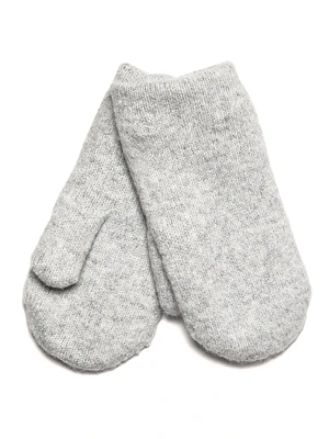 Harlow Classic Knit Mittens - Heather Grey