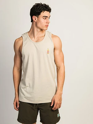 Island Haze Beer Embroidered Tank Top - Taupe