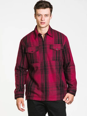 Kolby Black Charter Zip Front Shirt - Clearance