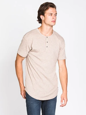 Mens Longline Slub Henley