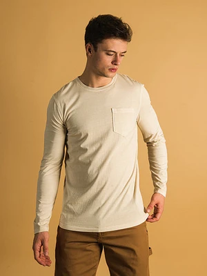 Kolby Garment Dye Pocket Long Sleeve Tee - Clearance