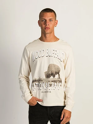 Kolby Graphic Long Sleeve Tee - Wood Buffalo